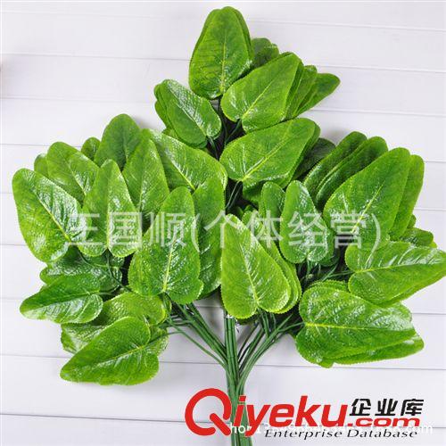 仿真植物 供應仿真全葉藤葡萄葉裝飾藤條 仿真葡萄葉工程綠色葉子批發