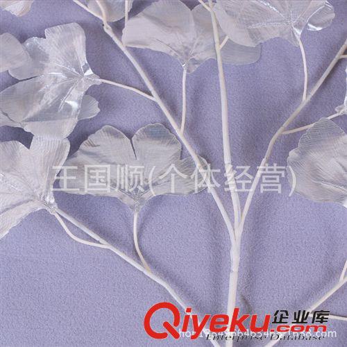 仿真植物 供應仿真樹葉 絹布銀杏樹葉單支人造樹葉 家居裝飾仿真樹葉批發原始圖片3