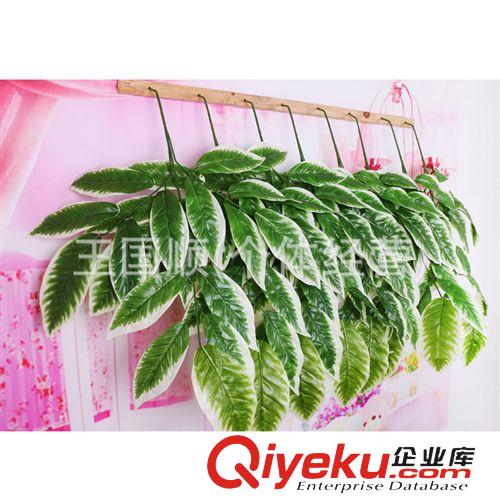 壁掛 仿真植物 三叉黃邊芒果葉 精美時(shí)尚壁掛仿真植物 仿真植物批發(fā)原始圖片2