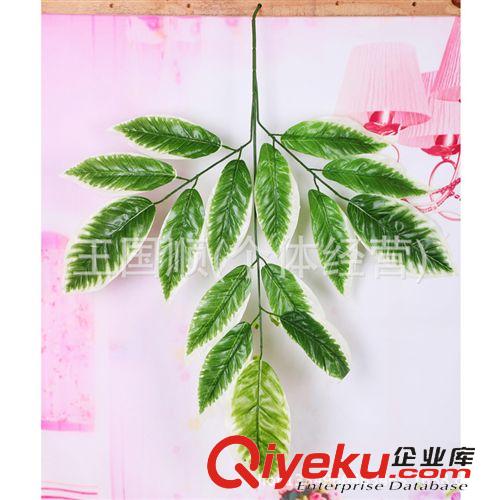 壁掛 仿真植物 三叉黃邊芒果葉 精美時(shí)尚壁掛仿真植物 仿真植物批發(fā)原始圖片3