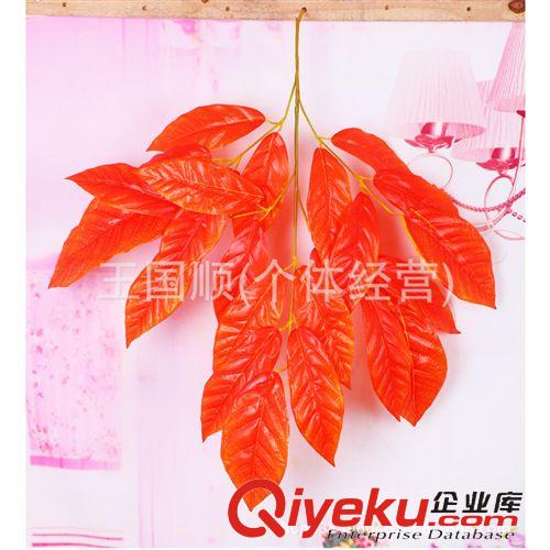 壁掛 仿真植物 五叉混款樹葉 時(shí)尚精美壁掛仿真植物 仿真植物批發(fā)原始圖片3