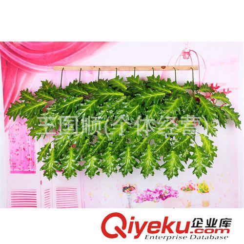 壁掛 仿真植物 三叉火炬葉 時尚精美壁掛仿真植物 仿真植物批發