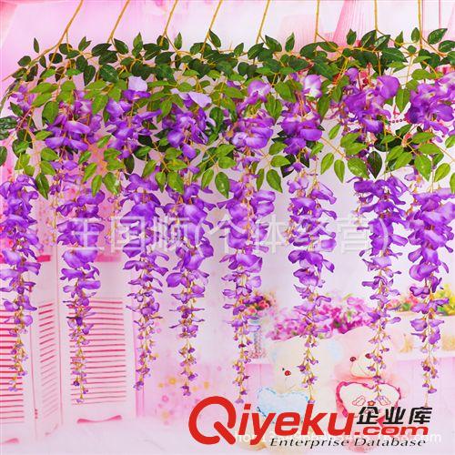 花條 tj仿真紫藤花110厘米仿真花藤豆花串家居裝飾仿真花廠家直銷