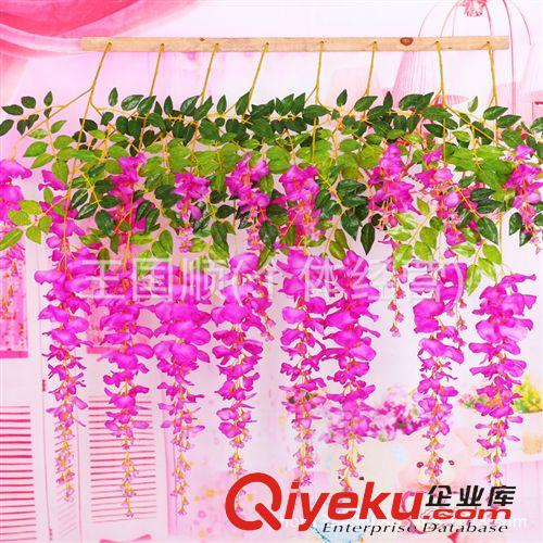 花條 tj仿真紫藤花110厘米仿真花藤豆花串家居裝飾仿真花廠家直銷
