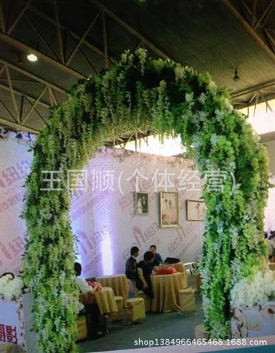 花條 批發假花藤 gd絹絲布人造加密小玫瑰藤 玫紅色 室內纏繞裝飾