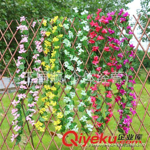 花條 廠家直銷 仿真花藤 常青藤蔓  家居婚慶裝飾藤蔓管道花藤批發