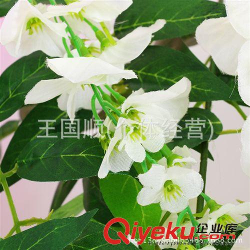 花條 義烏仿真花藤 白色壁掛玫瑰花藤蔓空調管道裝飾塑料絹花批發原始圖片2