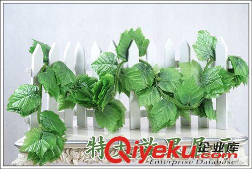 仿真植物 仿真葡萄葉藤條裝飾藤條仿真綠色藤條葉子假藤仿真植物gd仿真花原始圖片2