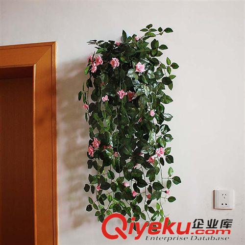 仿真植物 tj仿真玫瑰花壁掛 婚慶家居裝飾 假花墻藝裝飾掛原始圖片3