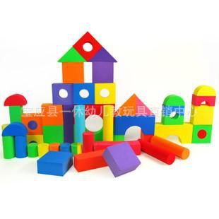 幼兒中型玩具 熱銷幼兒園寶寶游戲計(jì)算海綿組合積木原始圖片2