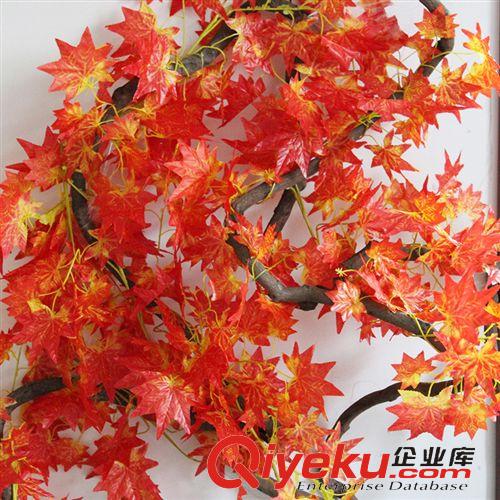擺放花藝 家居仿真樹枝楓葉假樹葉子紅楓綠植裝飾加密樹葉絹花塑料葉子批發