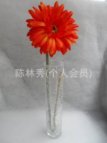 花瓶 （小額批發(fā)）供應(yīng)玻璃瓶 玻璃工藝品-冰裂玻璃瓶 25高