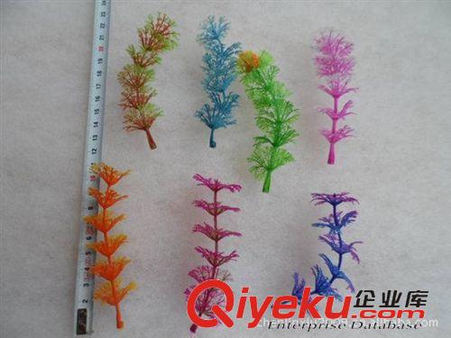 仿真水草 魚缸水草 樹脂工藝品 陶瓷底座 假仿真水族水草 觀賞草