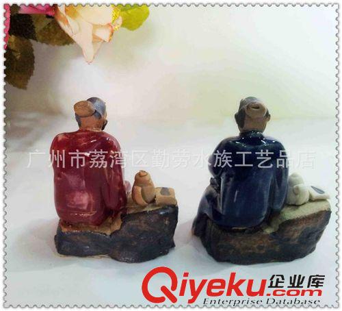 石灣公仔 佛山石灣公仔批發(fā)，盆景假山漁缸擺設(shè)，陶瓷人物擺設(shè)李白品茶原始圖片3
