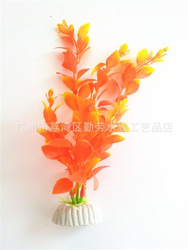 仿真水草 廠家供應汕頭仿真水草 魚缸水植物 假山造景仿真椰樹寵物缸裝飾品原始圖片3