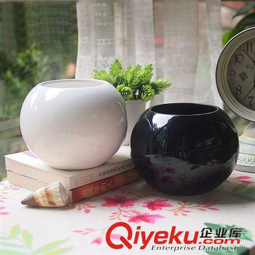 陶瓷花盆 花瓶 廠家直銷 陶瓷小花盆 2238 黑白2色供選 迷你小花盆 創意小花盆