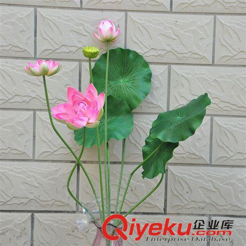 仿真荷花 10cm少層荷花 水池魚缸裝飾塑料花 仿真花 義烏廠家直銷