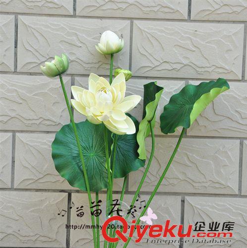 仿真荷花 8頭大荷花 仿真花植物 茶幾擺設(shè)睡蓮花  義烏廠家現(xiàn)貨批發(fā)