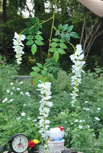 仿真藤 花藤 水果藤 軟掛 gf真紫藤花 仿真花藤條 廠家直銷  花藤蔓