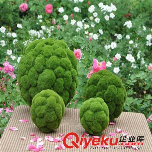 仿真草球 花球 植毛圓球 仿真草 地毛草 草球仿真花 塑料花 廠家直銷 義烏青苔球