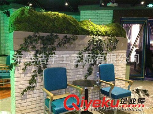 仿真植物墻 室內外背景墻綠化工程 仿真植絨苔蘚背景墻裝飾 工廠直銷