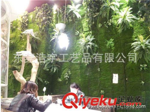 仿真植物墻 室內外背景墻綠化工程 仿真植絨苔蘚背景墻裝飾 工廠直銷原始圖片2