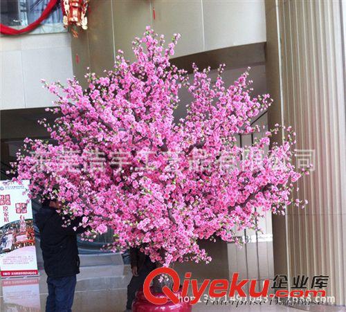仿真花果樹/系列 真木桿仿真假桃花樹 仿真植物 專業(yè)制作仿真桃花樹原始圖片3
