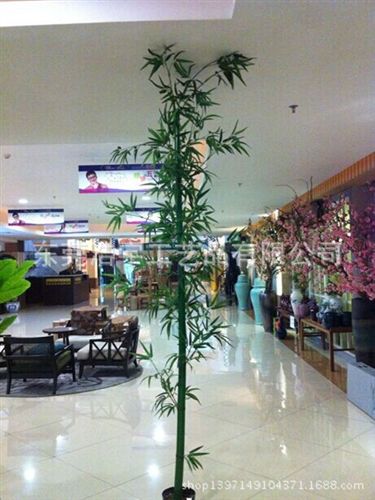 仿真竹子 仿真植物廠家 仿真竹子盆栽 酒店裝飾家庭隔斷屏風假竹子原始圖片2