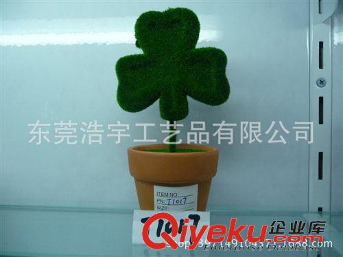 仿真綠雕/植絨造型 植絨造型小盆栽 仿真植物 家居創意小禮品 微景觀原始圖片2