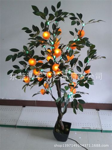 LED燈樹 節(jié)慶布置 LED金桔盆栽 家居門市擺件 LED仿真大樹 批發(fā)