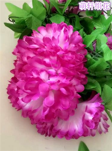 仿真植物 仿真大菊花  花鏈 十頭 清明祭祀專用  廠家直銷  包郵原始圖片3