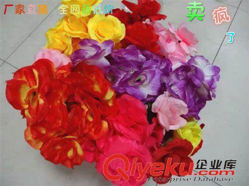 仿真植物 批發 仿真玫瑰 絹花把花廠家直銷 10頭玫瑰花 家居裝飾原始圖片3