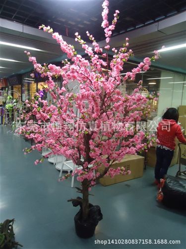 仿真樹系列 廠家直銷仿真桃花樹 3米高人造仿真桃花樹 婚慶用品 園林景觀設(shè)計原始圖片3