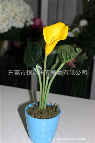 仿真花系列 廠家定做 假花 仿真植物馬蹄蓮 家居落地客廳裝飾品