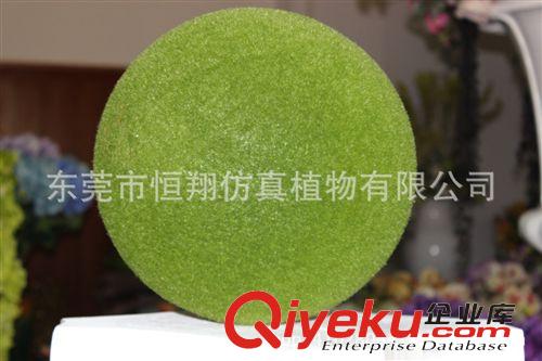 綠雕系列 仿真草綠色植物假青苔植毛圓球室內軟裝飾櫥窗擺件拍攝廠家直銷原始圖片3