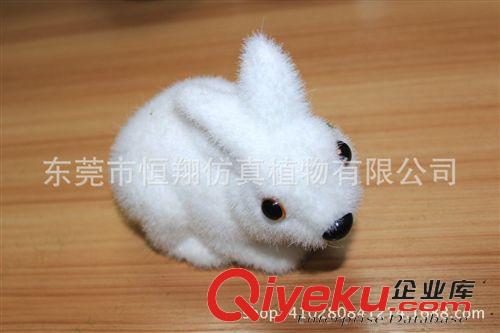 綠雕系列 廠家直銷 gf真植毛動(dòng)物批發(fā) 家居裝飾物 植毛兔子定做原始圖片3