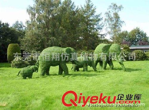 綠雕系列 大象雕塑 園林景觀工程造型 各種卡通人物綠雕原始圖片2
