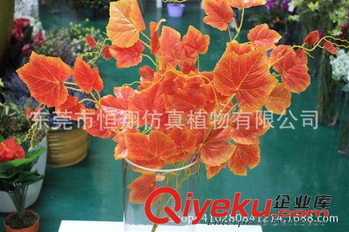 植物墻配件 東莞廠家直銷 仿真植物 帶須提子葉  DIY各種仿真壁掛 可批發(fā)原始圖片2