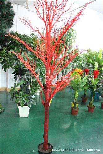 仿真桫欏樹 手感珊瑚樹 仿真植物 巨型植物仿真  婚慶用品 PU 仿真珊瑚樹原始圖片2