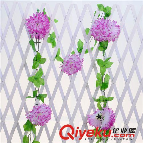 祭祀花鏈 批發仿真大菊花花鏈 清明墓碑裝飾花藤 絹花條 菊花鏈原始圖片2