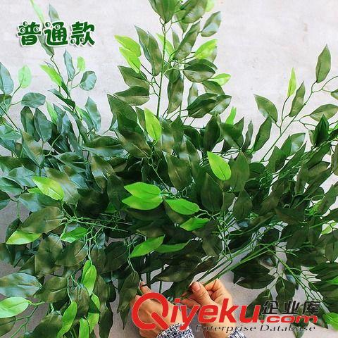 仿真藤條 仿真工程用榕樹葉 園林裝飾 假樹葉 tj銷售原始圖片2
