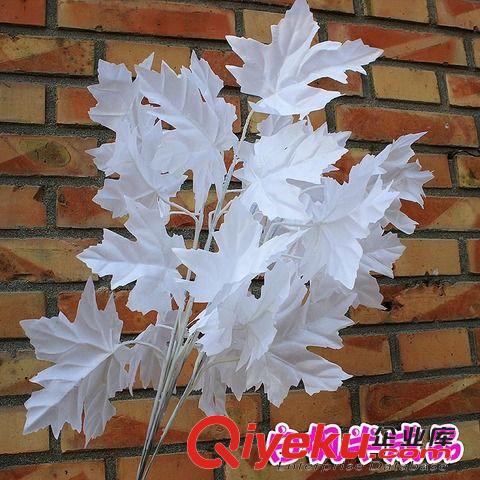 仿真藤條 tj批發仿真楓葉假樹葉子紅楓綠植裝飾加密樹葉絹布塑料葉子