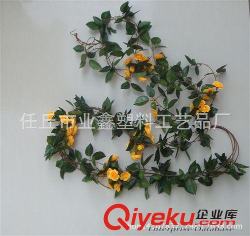 花藤 仿真玫瑰花藤壁掛吊蘭花吊籃花客廳陽臺家居裝飾花tj直銷原始圖片2