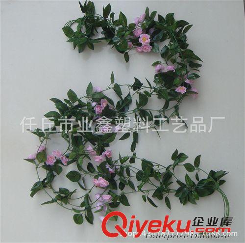 花藤 仿真玫瑰花藤壁掛吊蘭花吊籃花客廳陽臺家居裝飾花tj直銷原始圖片3