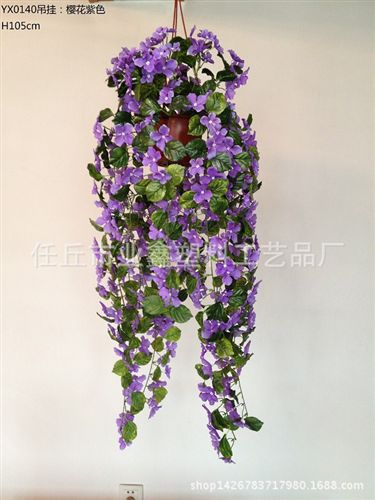 花掛 仿真紫羅蘭 仿真花壁掛 墻面掛花 人造花婚慶裝飾 廠家批發(fā)原始圖片3