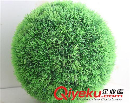 仿真草球 義烏廠家直銷~加密仿真草球草坪空間懸掛裝飾！tj四頭草球批發(fā)原始圖片2