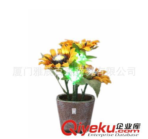 LED仿真花/樹系列 廠家供應 帶電池盒仿真花LED燈工藝品 高檔手工仿真led燈花原始圖片2