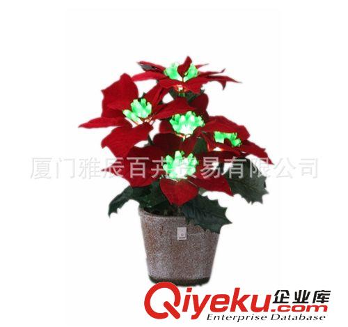 LED仿真花/樹系列 廠家供應 帶電池盒仿真花LED燈工藝品 高檔手工仿真led燈花原始圖片3
