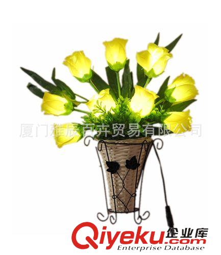 仿真盆栽系列 廠家生產供應 gd仿真手工LED燈花裝飾 家居酒店裝飾LED仿真燈花原始圖片2