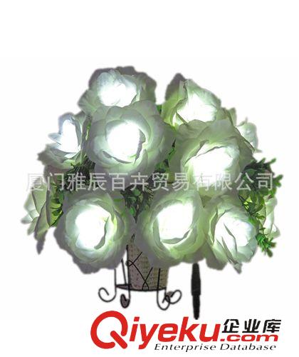 仿真盆栽系列 廠家生產供應 gd仿真手工LED燈花裝飾 家居酒店裝飾LED仿真燈花原始圖片3